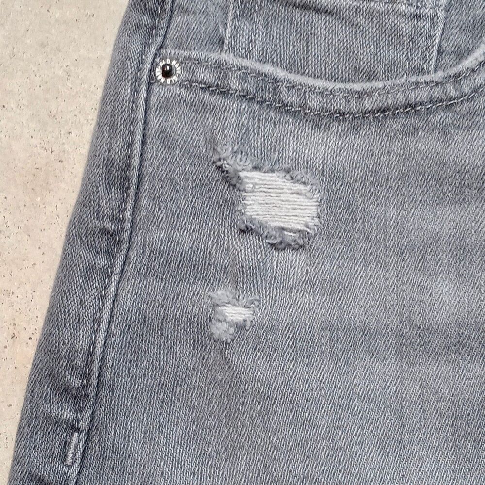 Old Navy O.G. Shorts Womens 6 Gray High Rise Distressed Cutoff Jean Jort Stretch - Picture 4 of 10